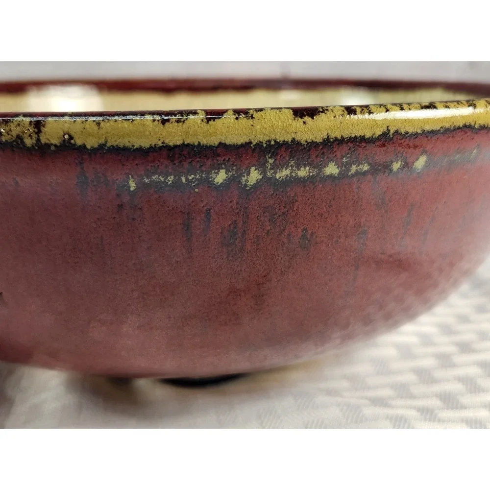 PIER 1 Stoneware Crackle Large Serving Bowl / Decor 10 1/4